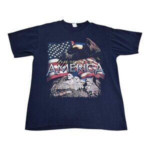 NCC Apparel The Spirit America Mount Rushmore Eagle Shirt Adult Large